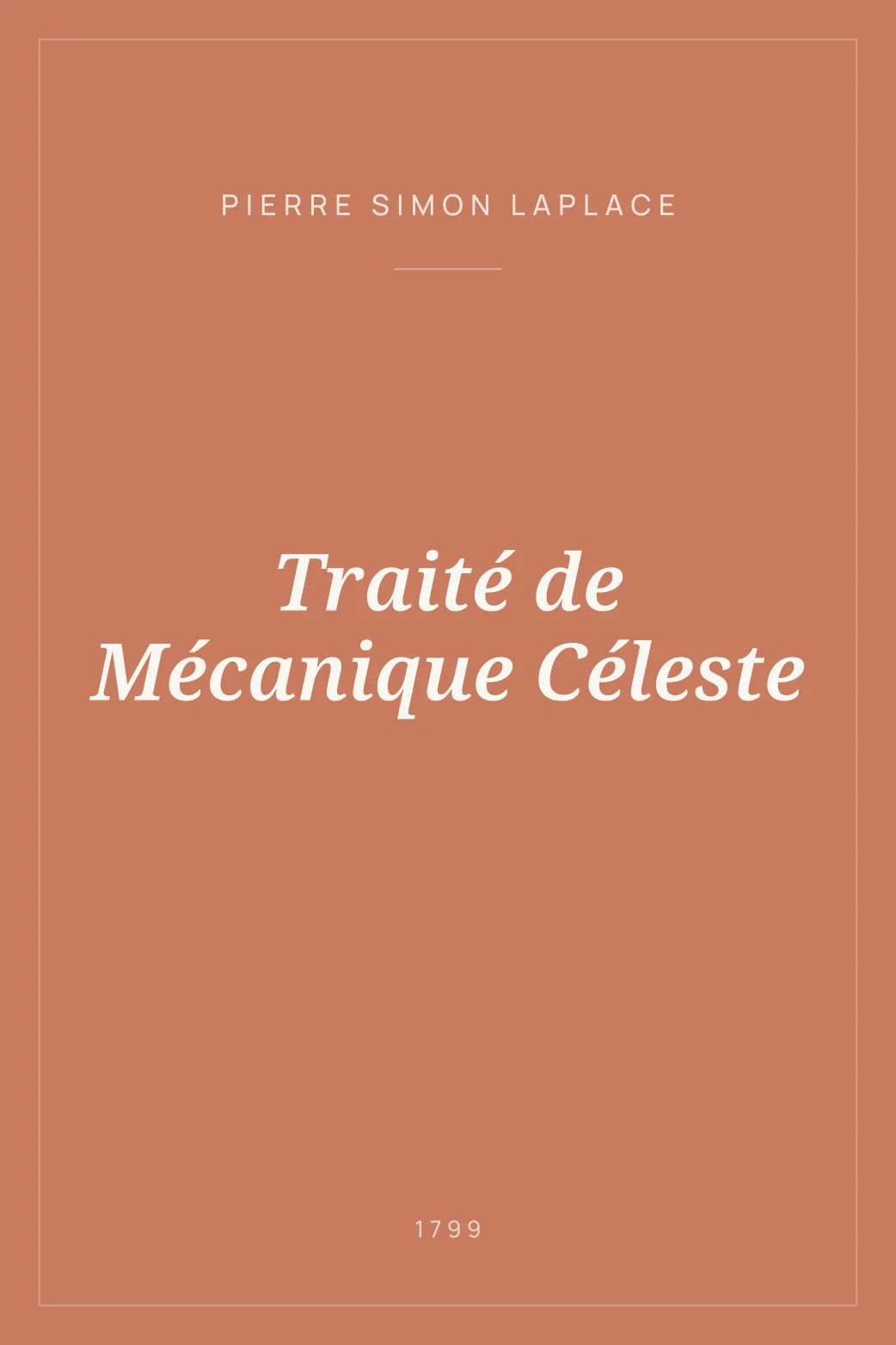 Portada de Traité de Mécanique Céleste