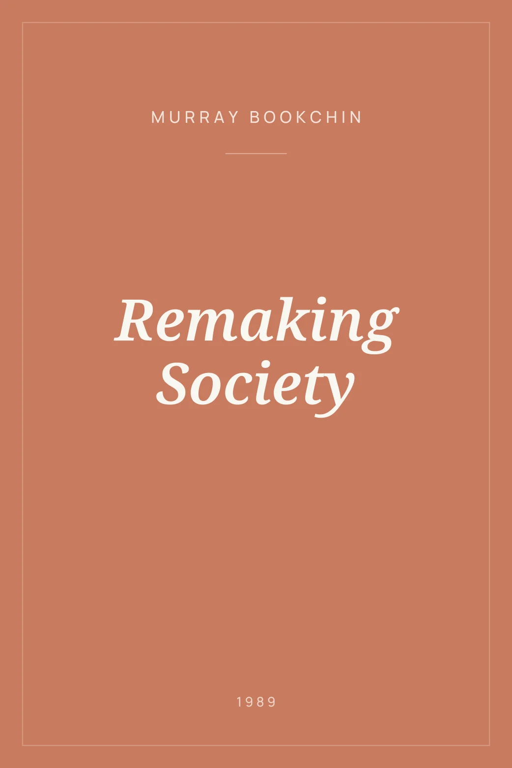 Portada de Remaking Society