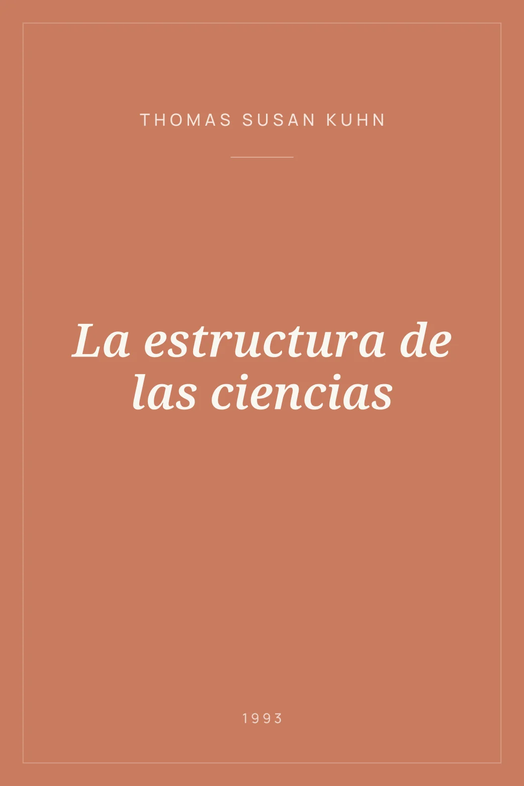 Portada de La estructura de las ciencias