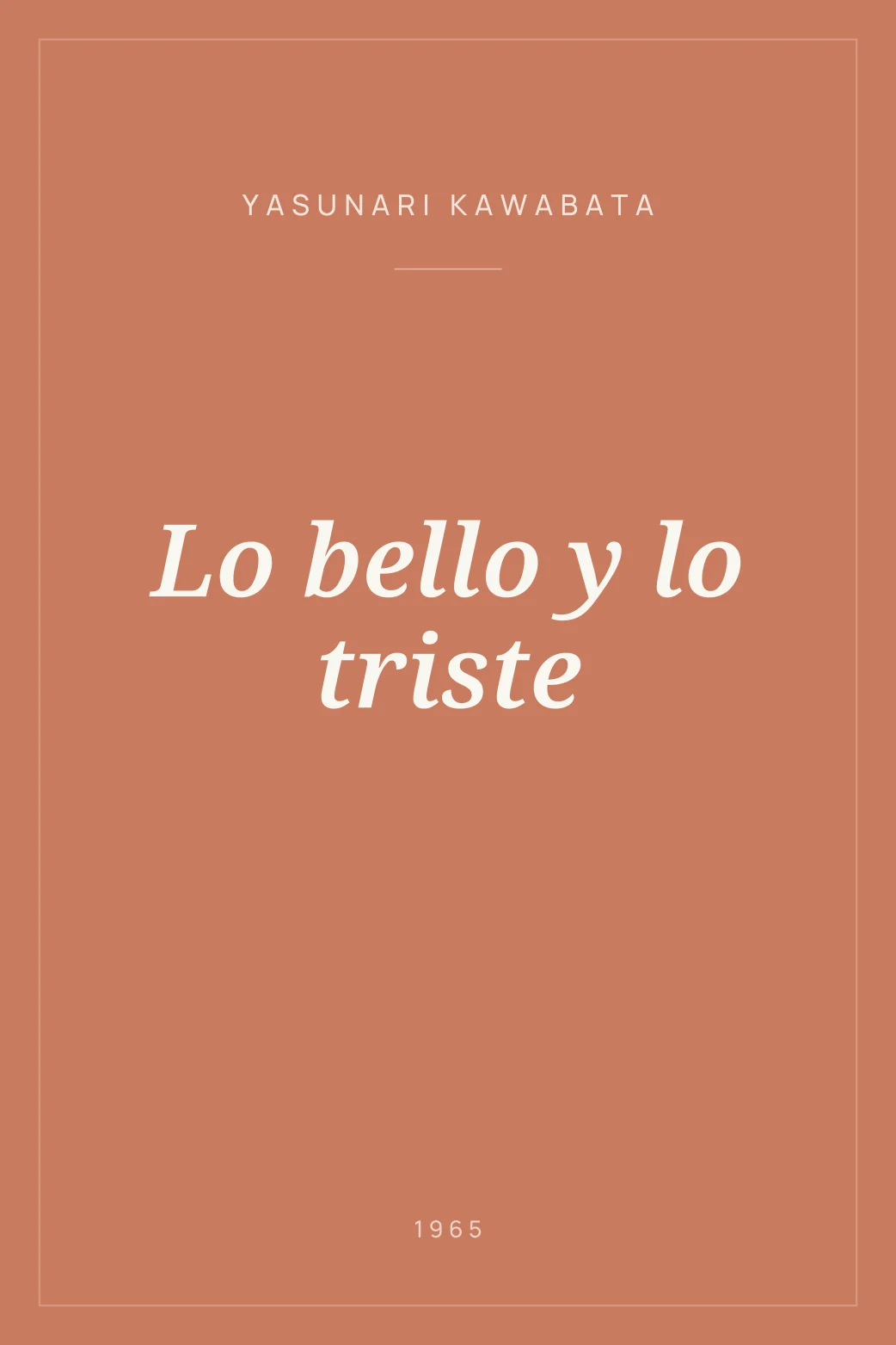 Portada de Lo bello y lo triste