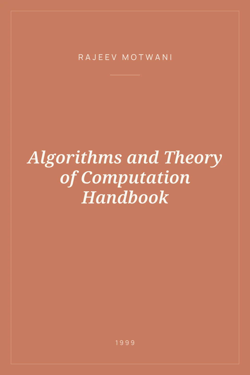 Portada de Algorithms and Theory of Computation Handbook