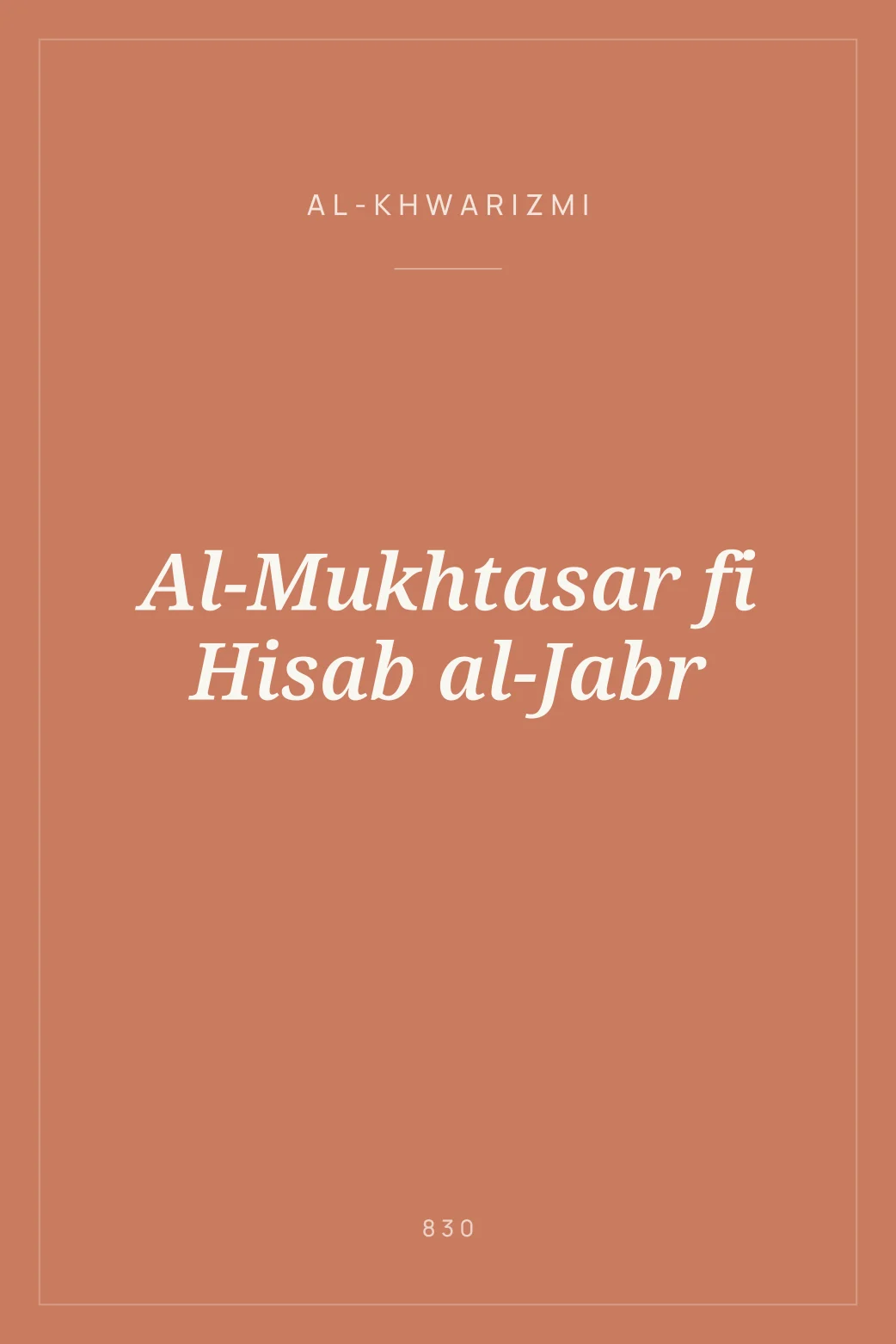 Portada de Al-Mukhtasar fi Hisab al-Jabr