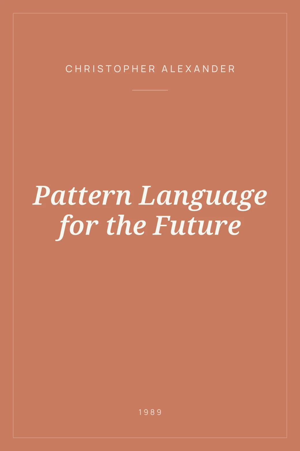 Portada de Pattern Language for the Future