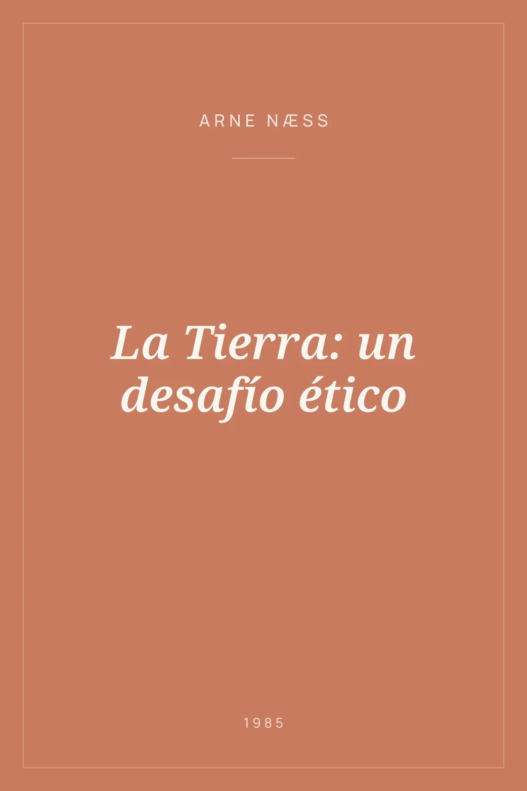 Portada de La Tierra: un desafío ético
