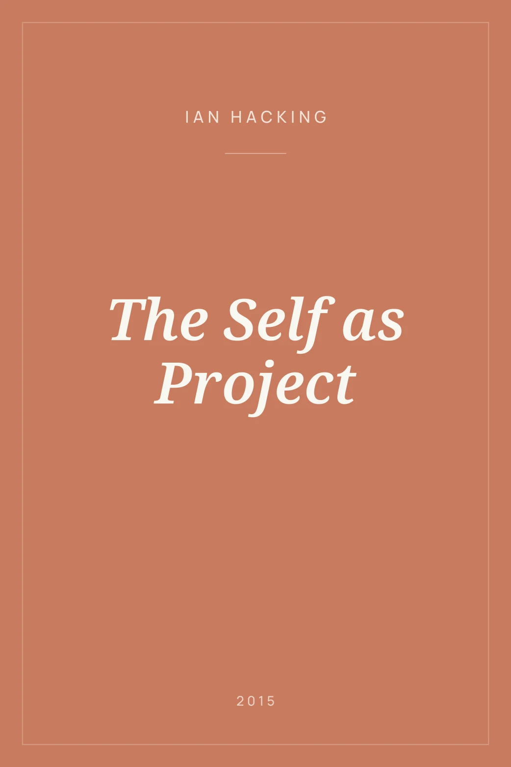 Portada de The Self as Project