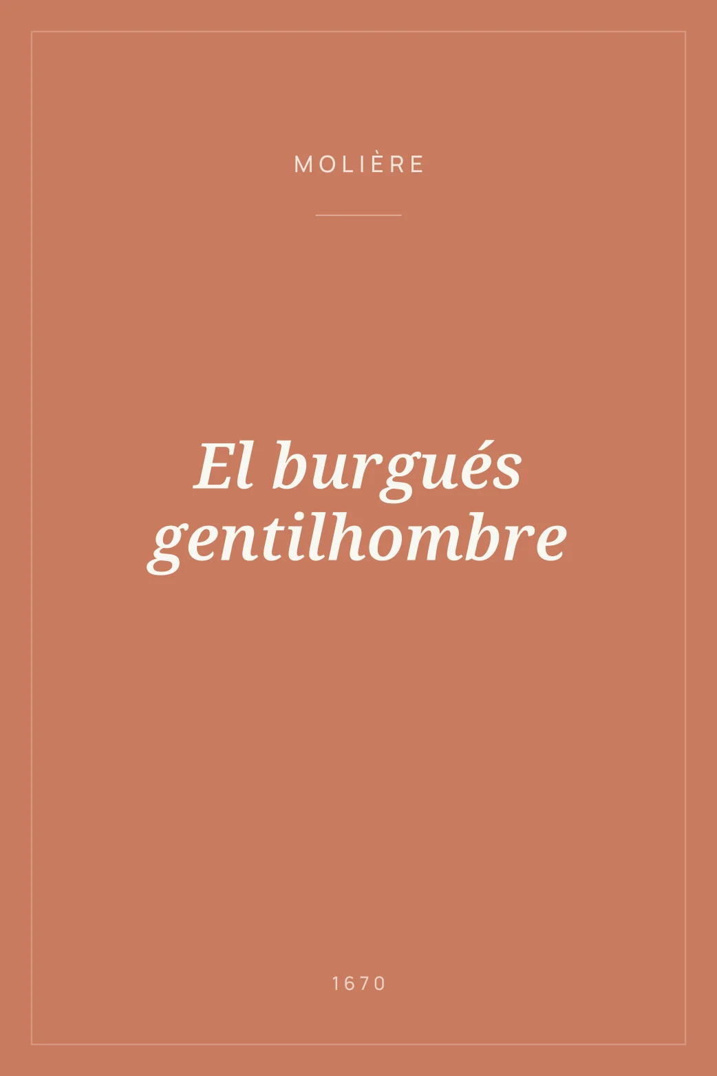 Portada de El burgués gentilhombre