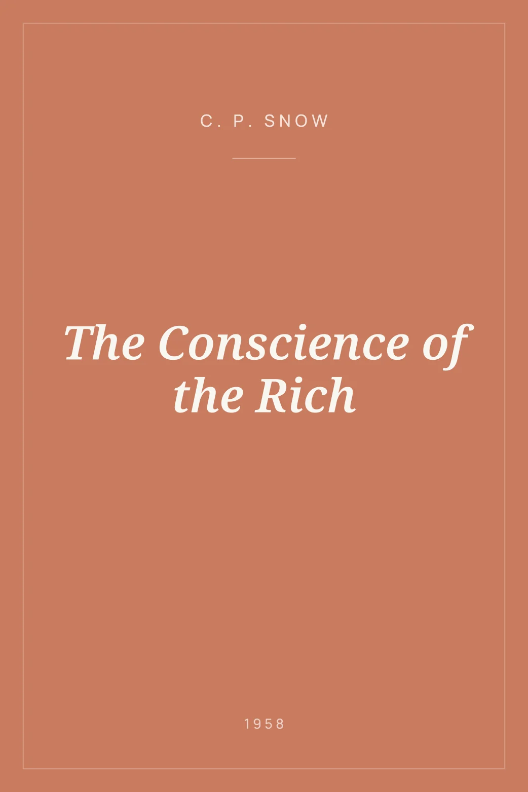 Portada de The Conscience of the Rich