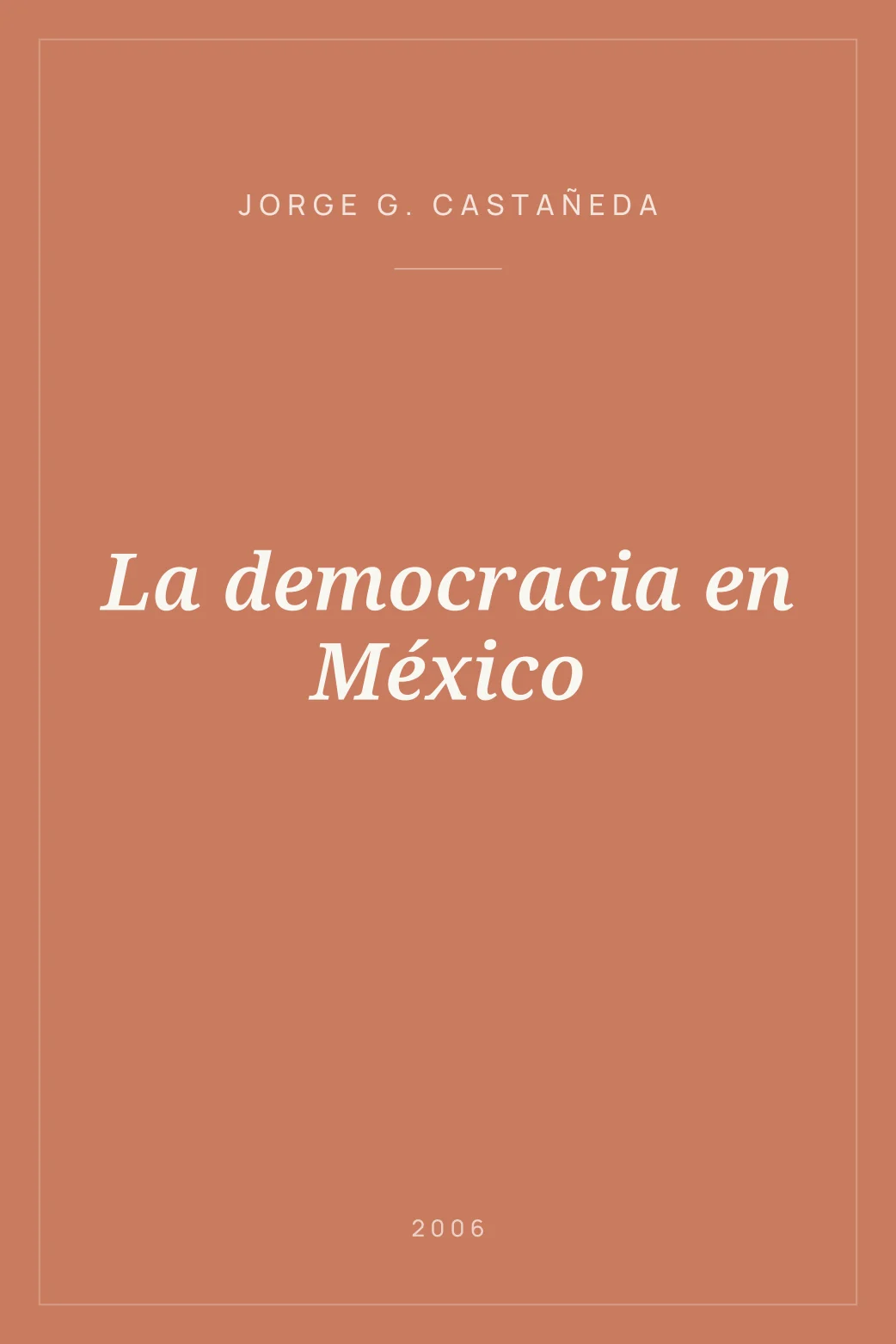 Portada de La democracia en México