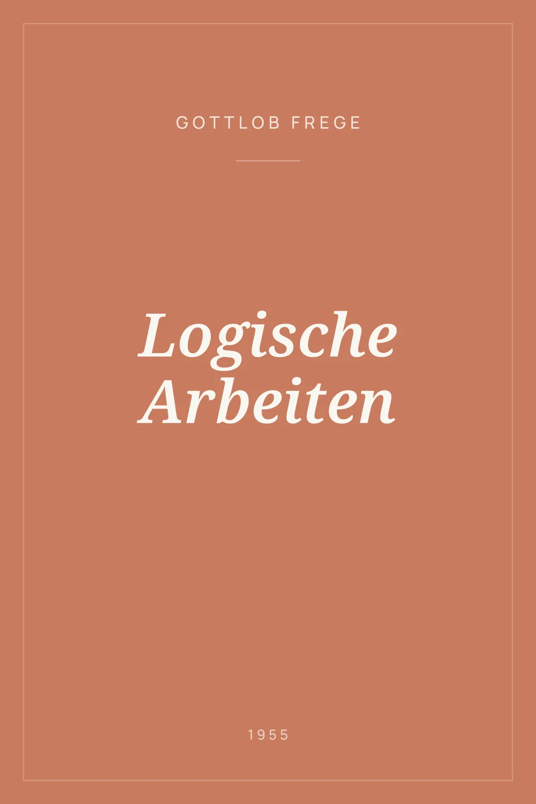 Portada de Logische Arbeiten