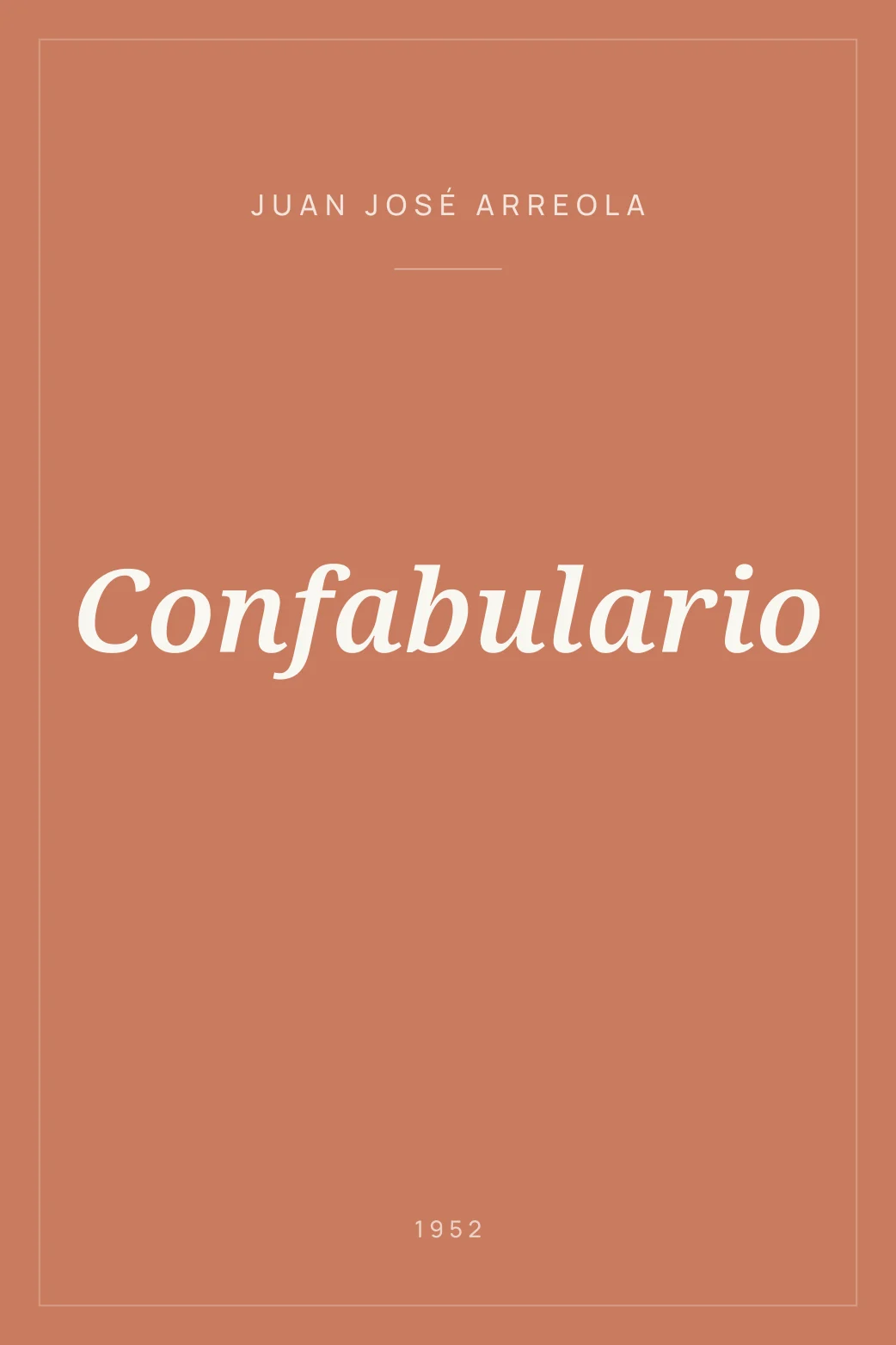 Portada de Confabulario