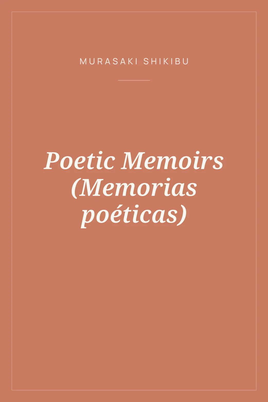 Portada de Poetic Memoirs (Memorias poéticas)