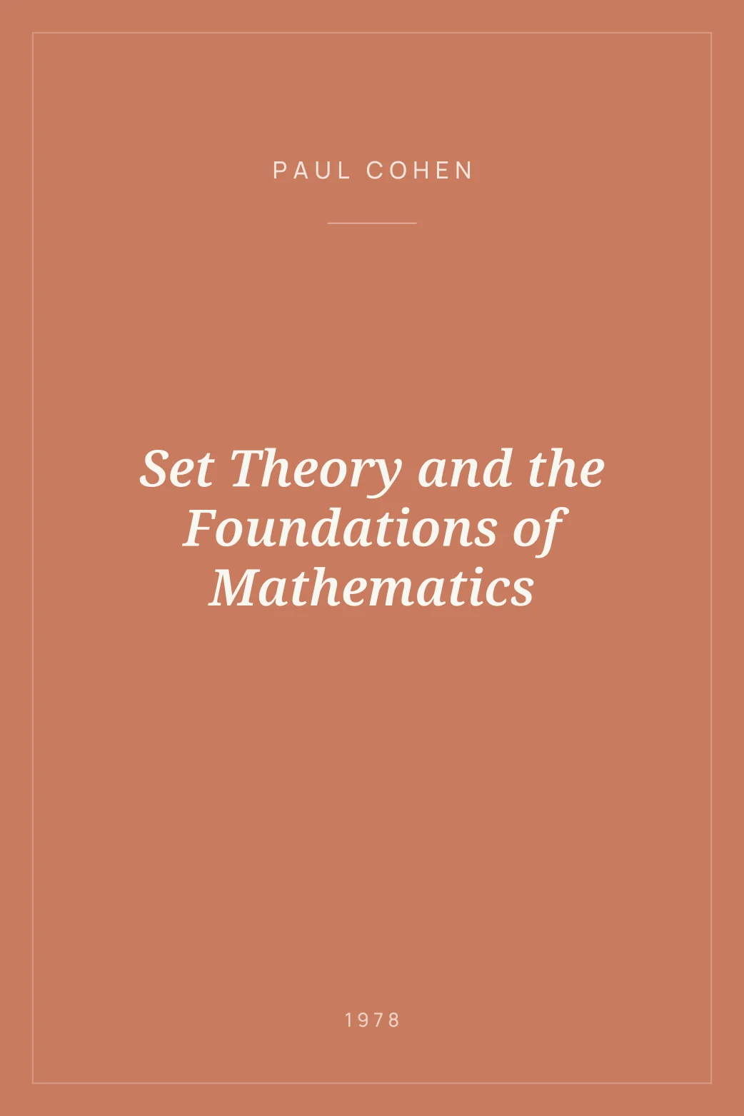 Portada de Set Theory and the Foundations of Mathematics