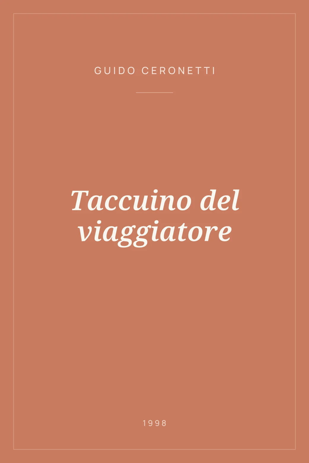 Portada de Taccuino del viaggiatore