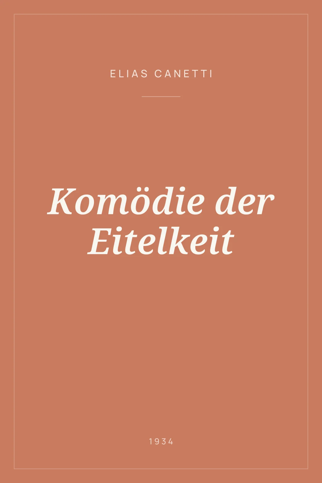 Portada de Komödie der Eitelkeit