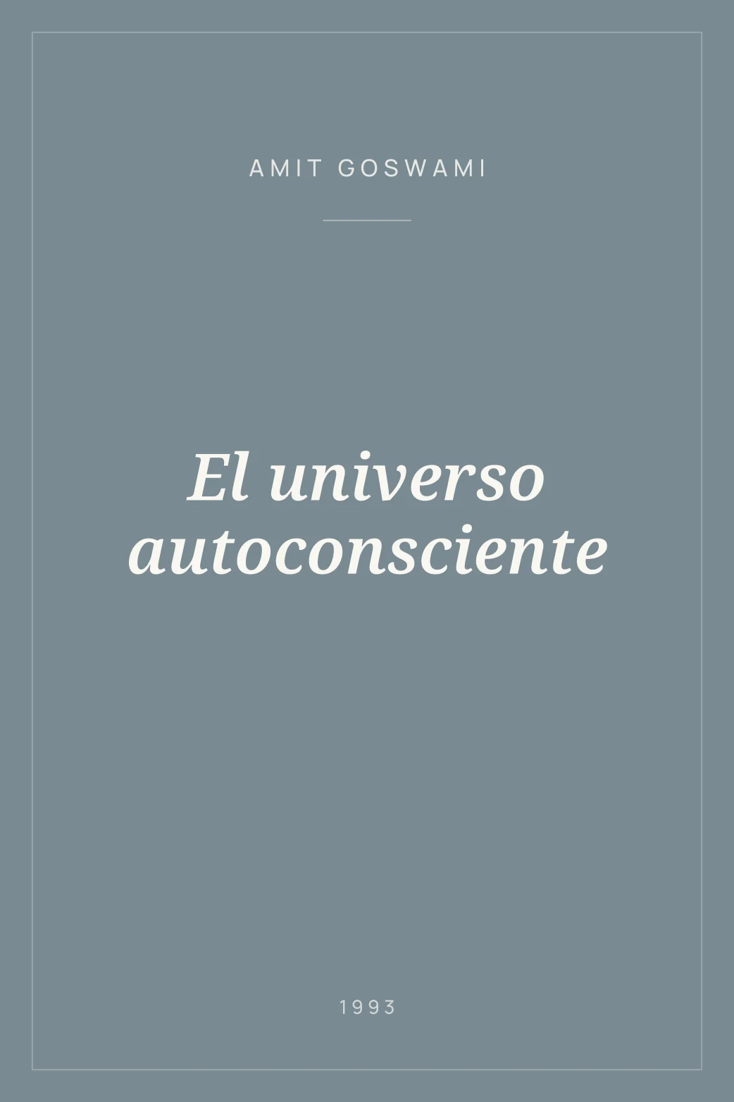 Portada de El universo autoconsciente