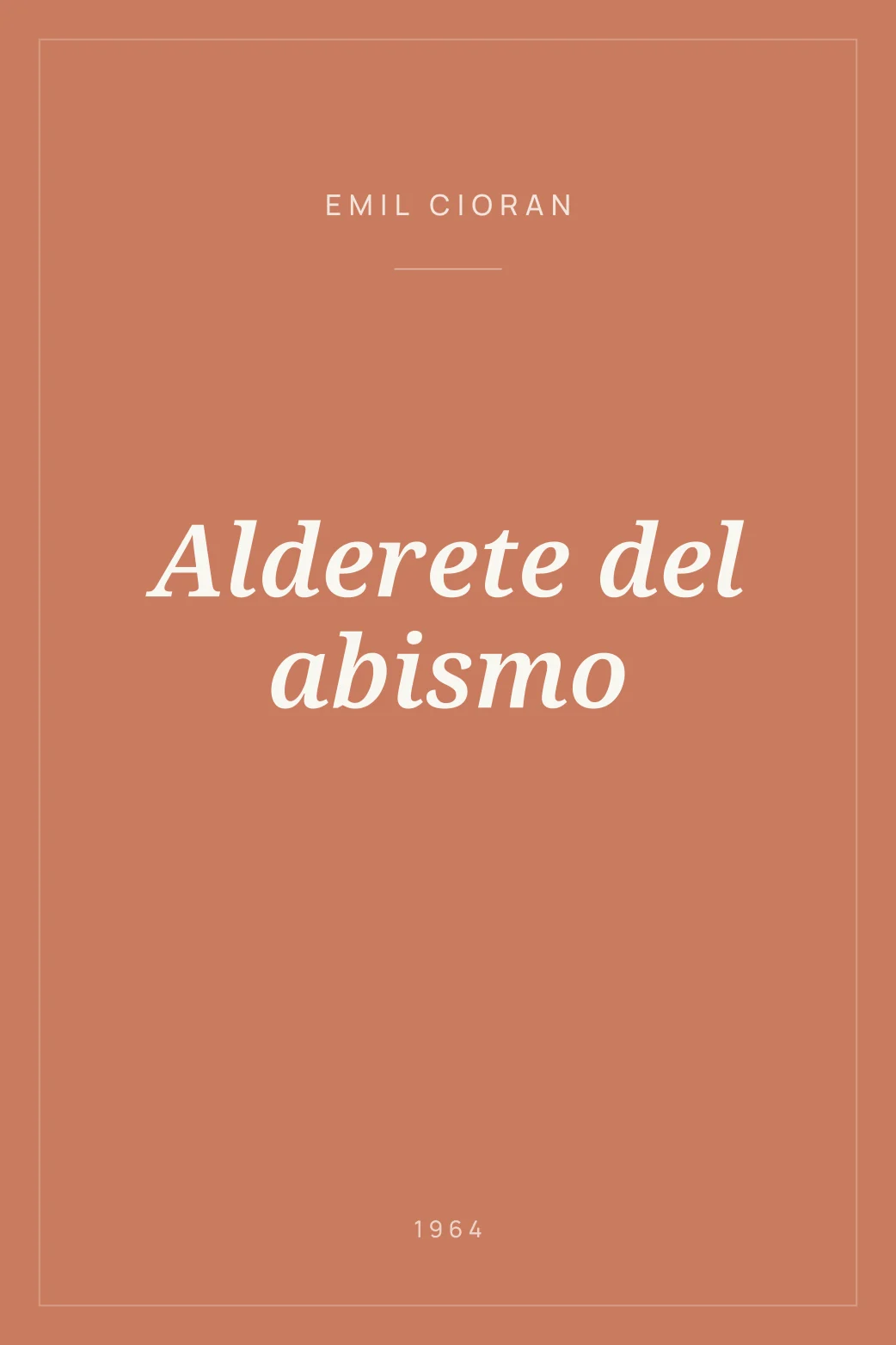 Portada de Alderete del abismo