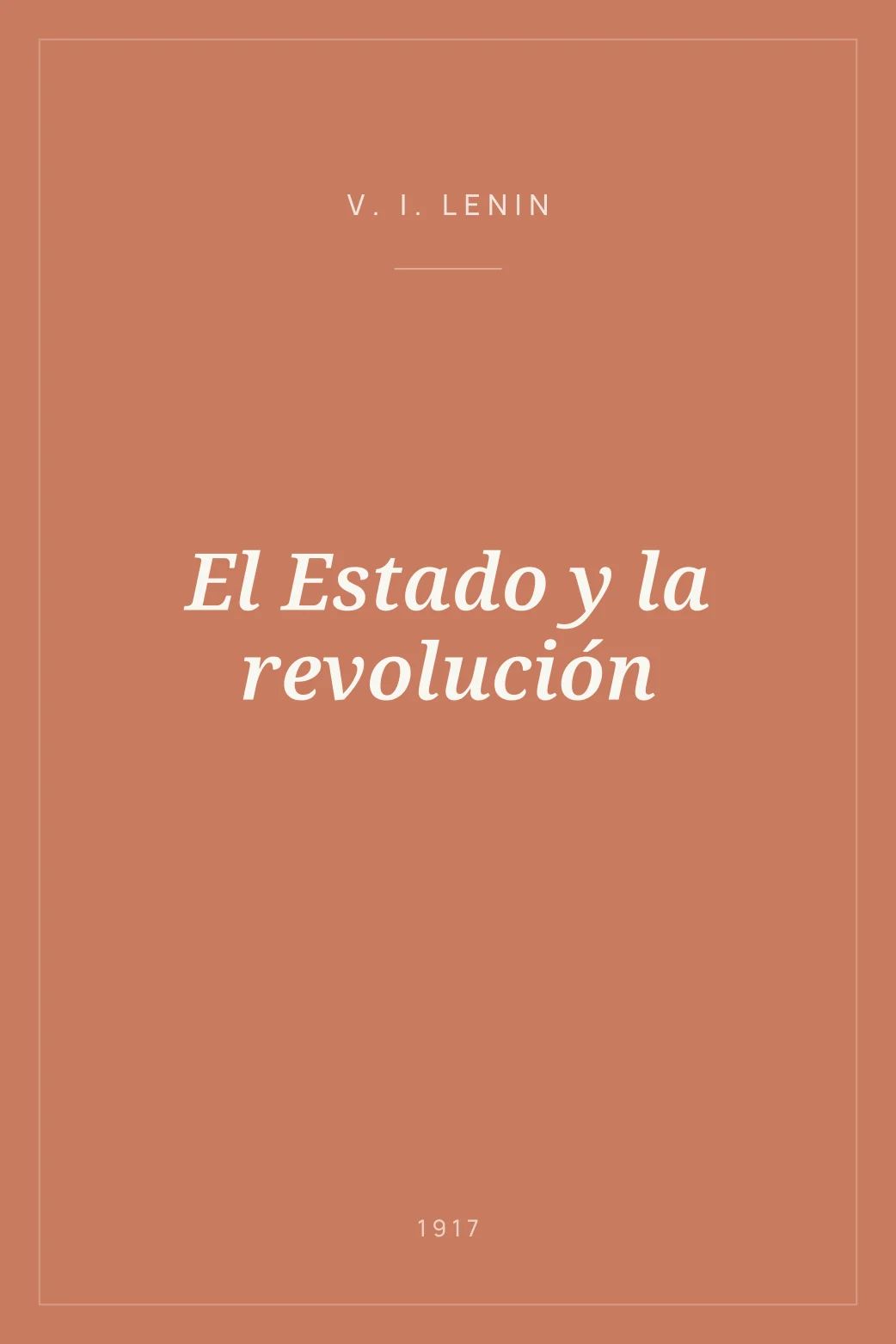 Portada de El Estado y la revolución