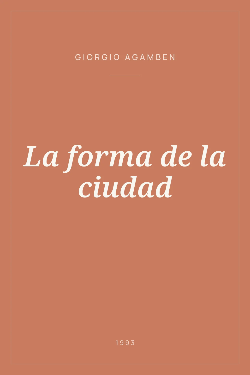 Portada de La forma de la ciudad