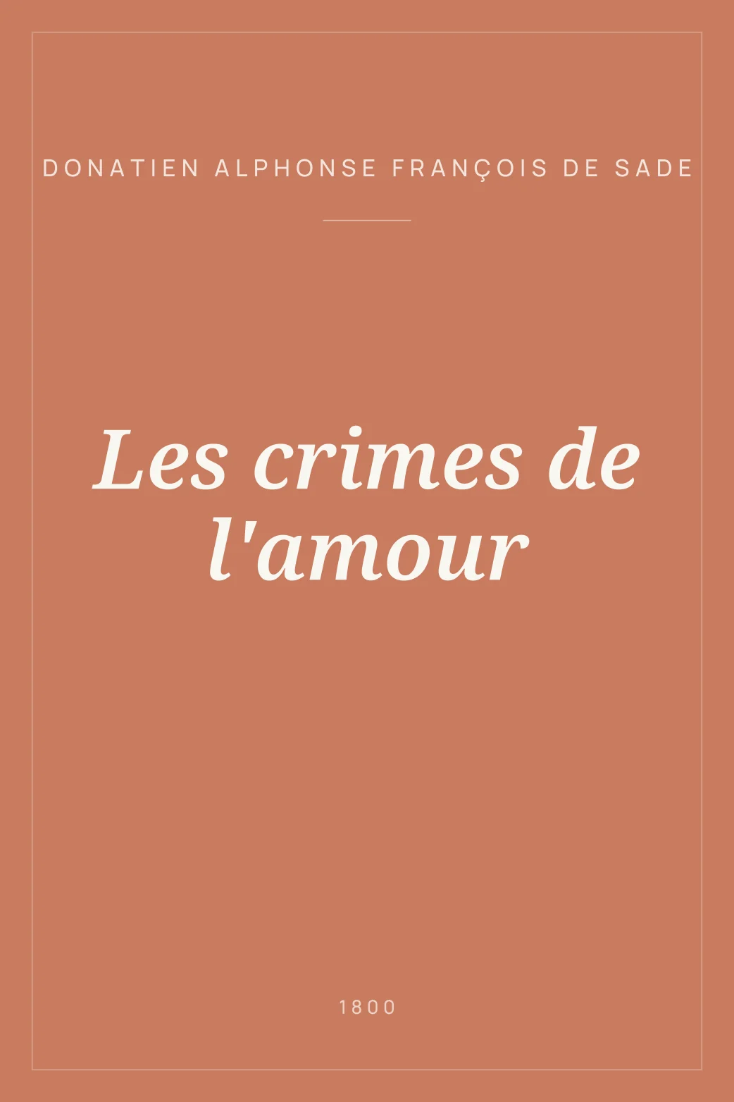 Portada de Les crimes de l'amour