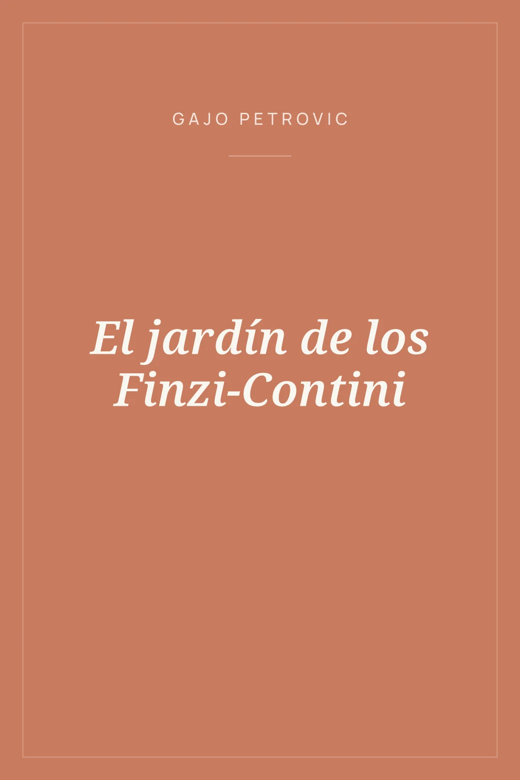 Portada de El jardín de los Finzi-Contini