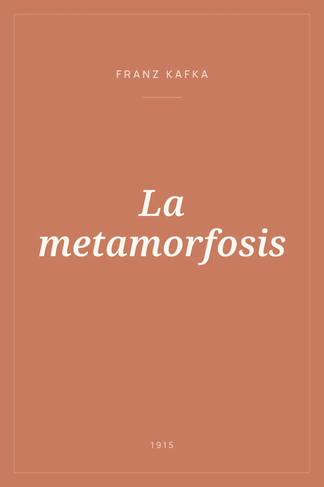 Portada de La metamorfosis