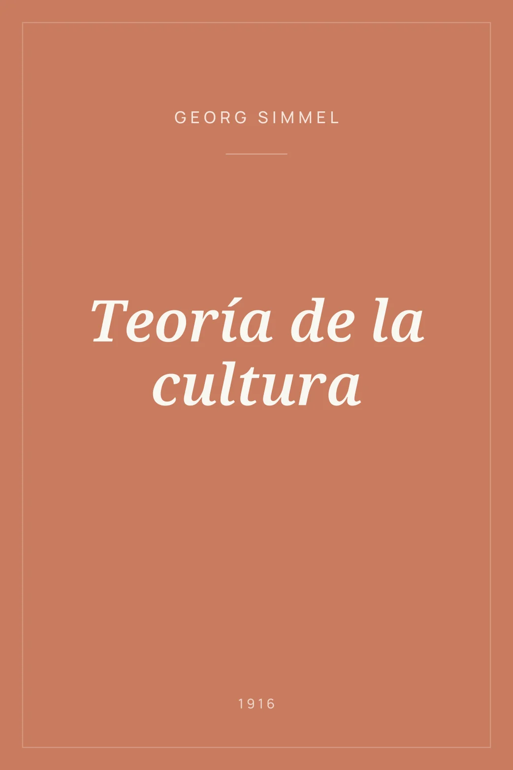 Portada de Teoría de la cultura