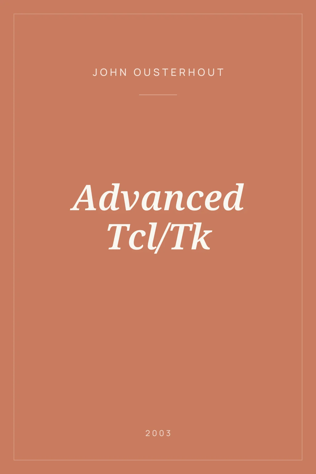 Portada de Advanced Tcl/Tk