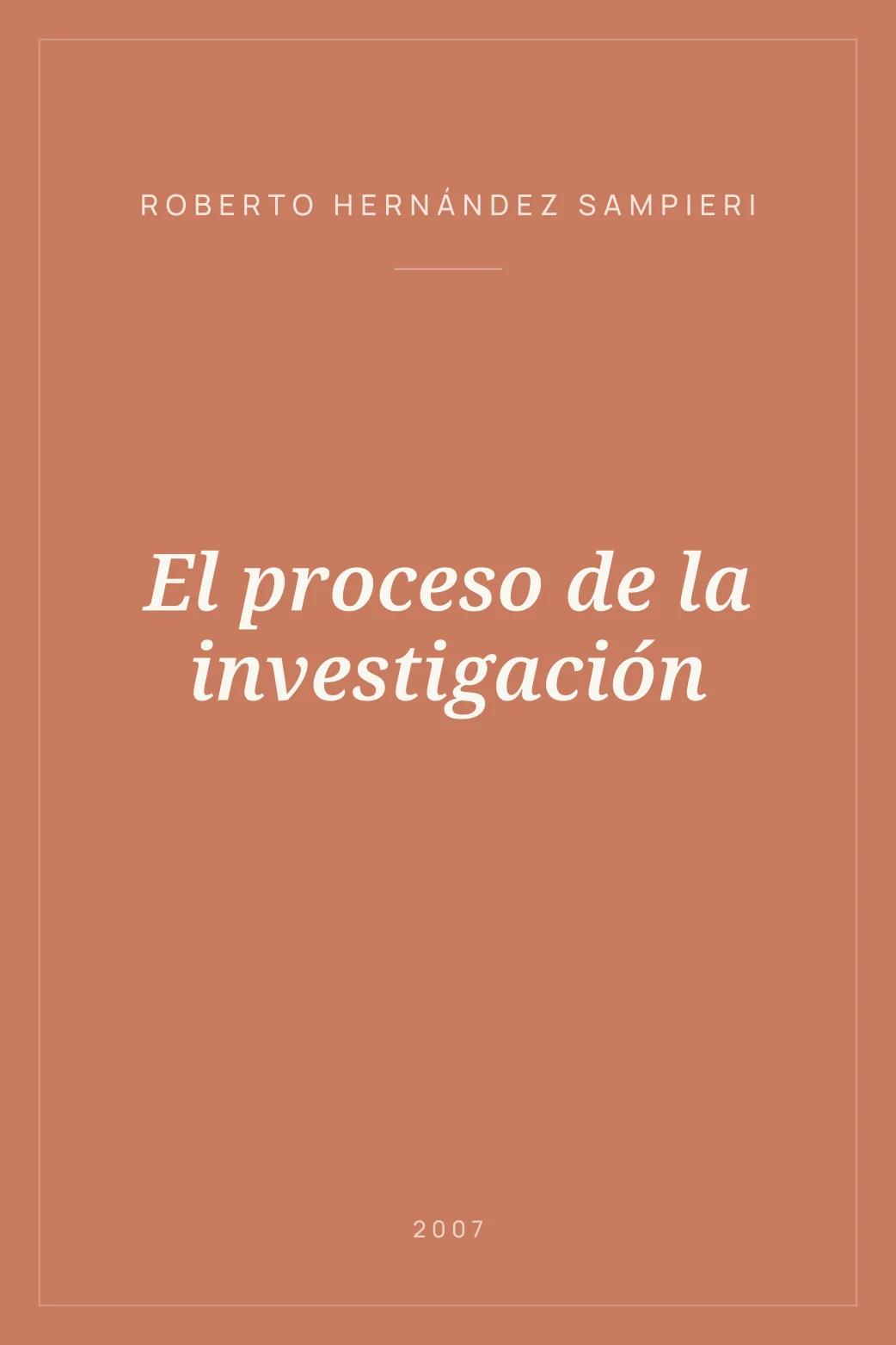 Portada de El proceso de la investigación