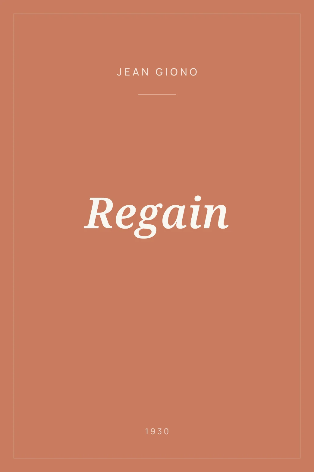 Portada de Regain