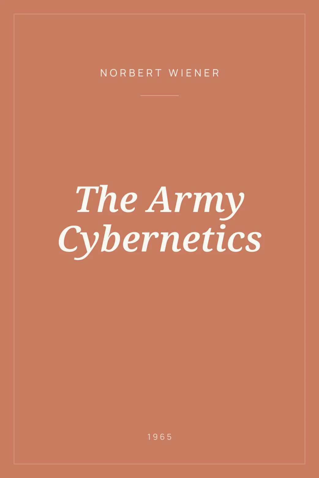 Portada de The Army Cybernetics