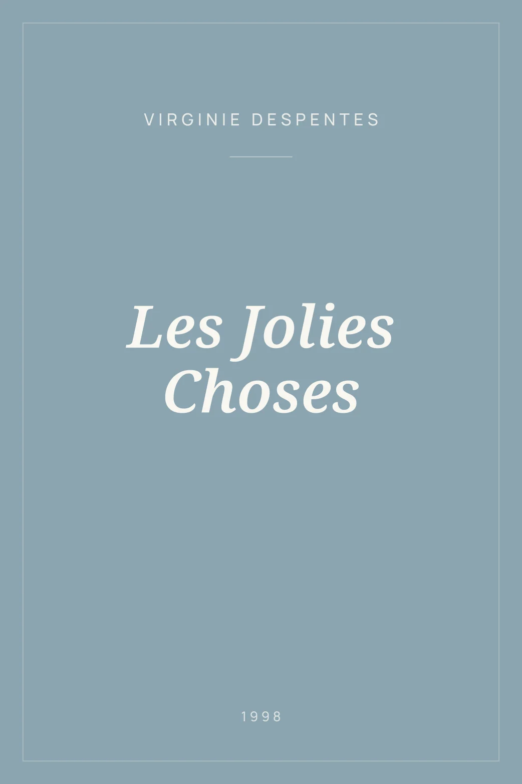 Portada de Les Jolies Choses