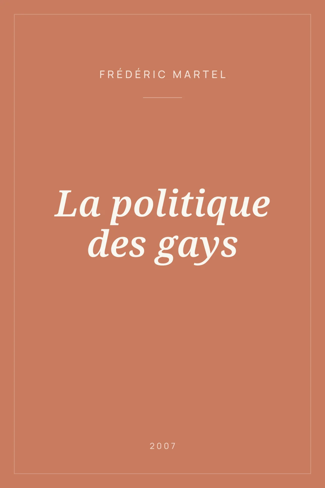 Portada de La politique des gays