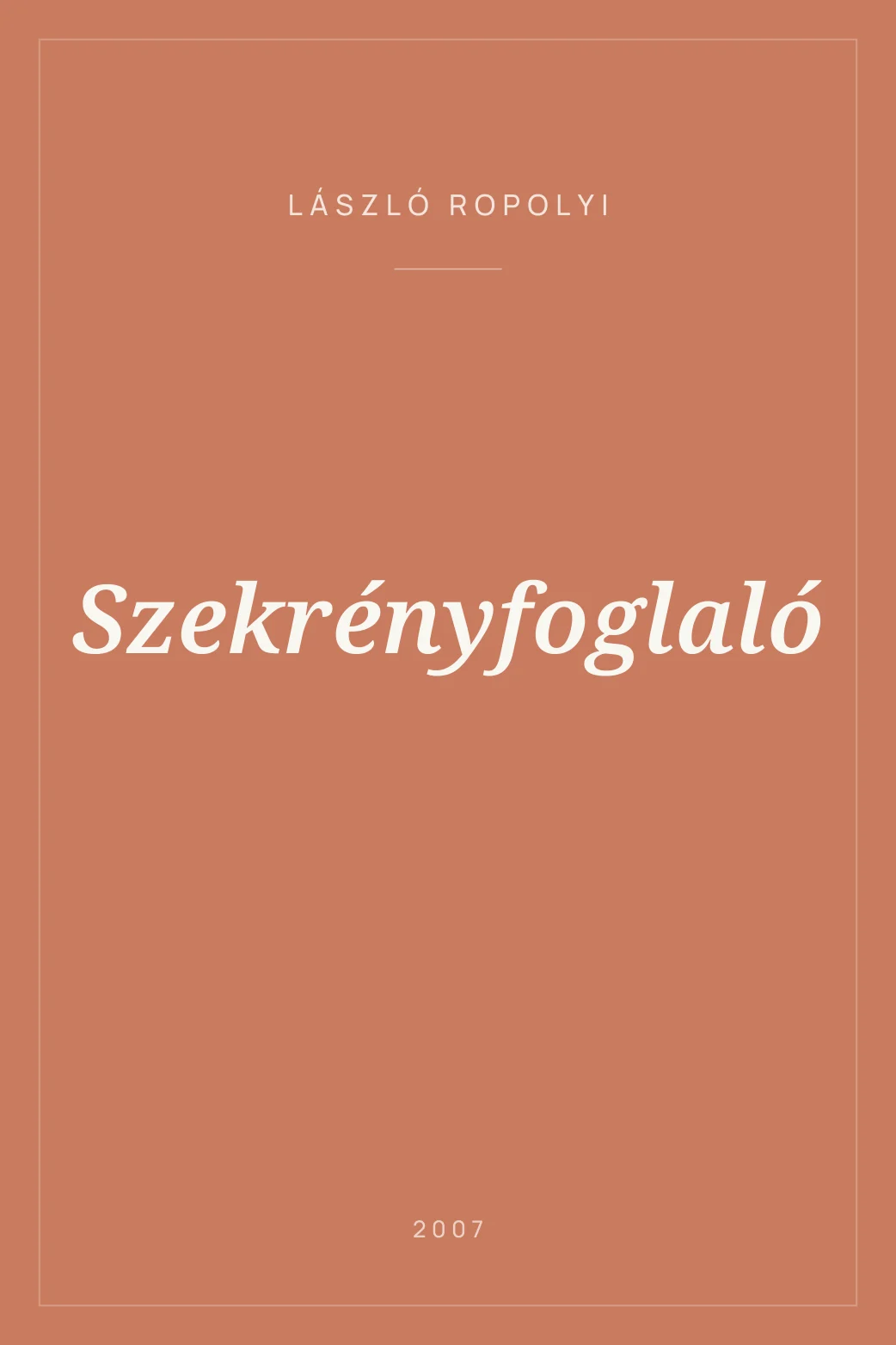 Portada de Szekrényfoglaló