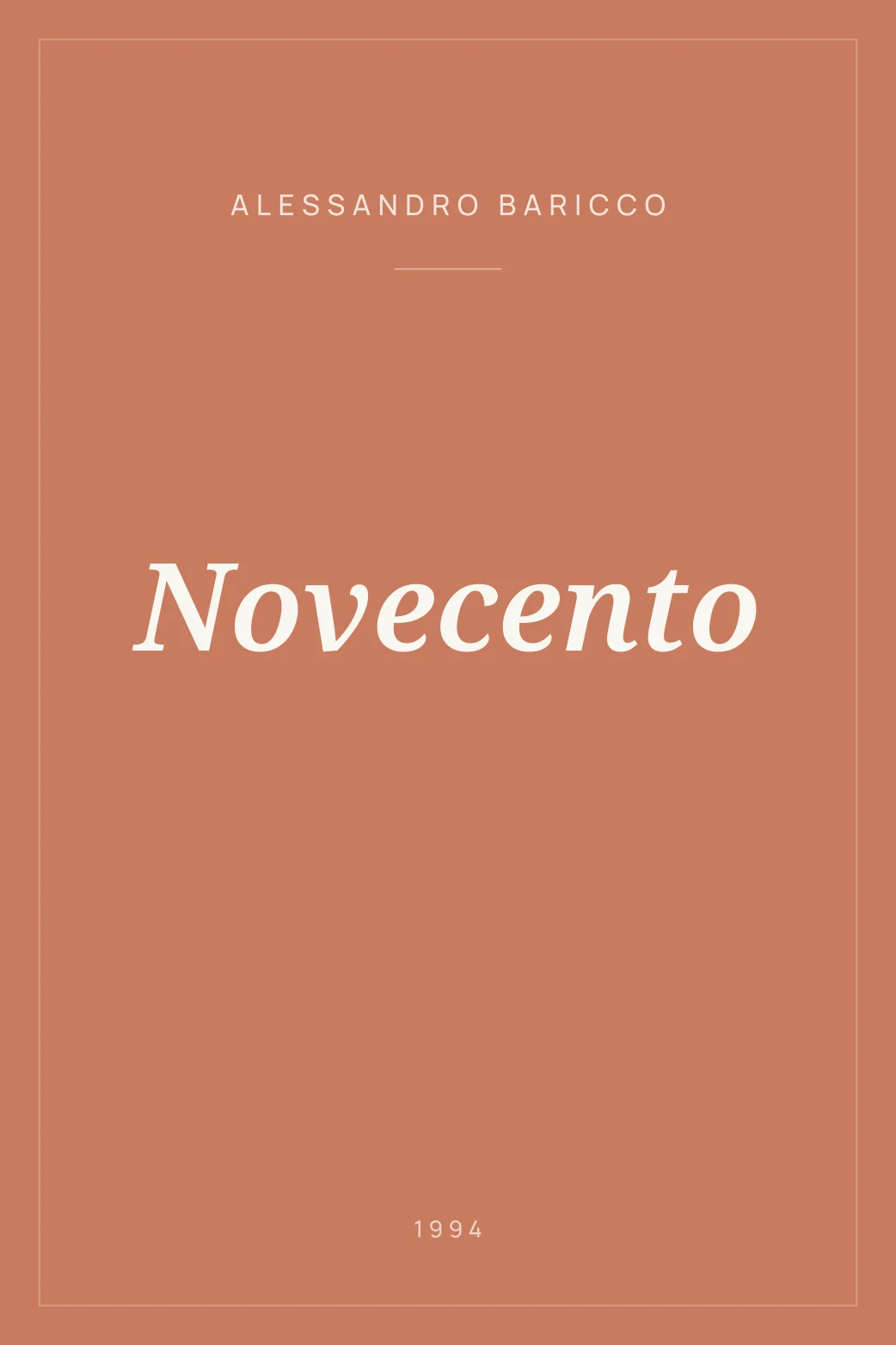Portada de Novecento