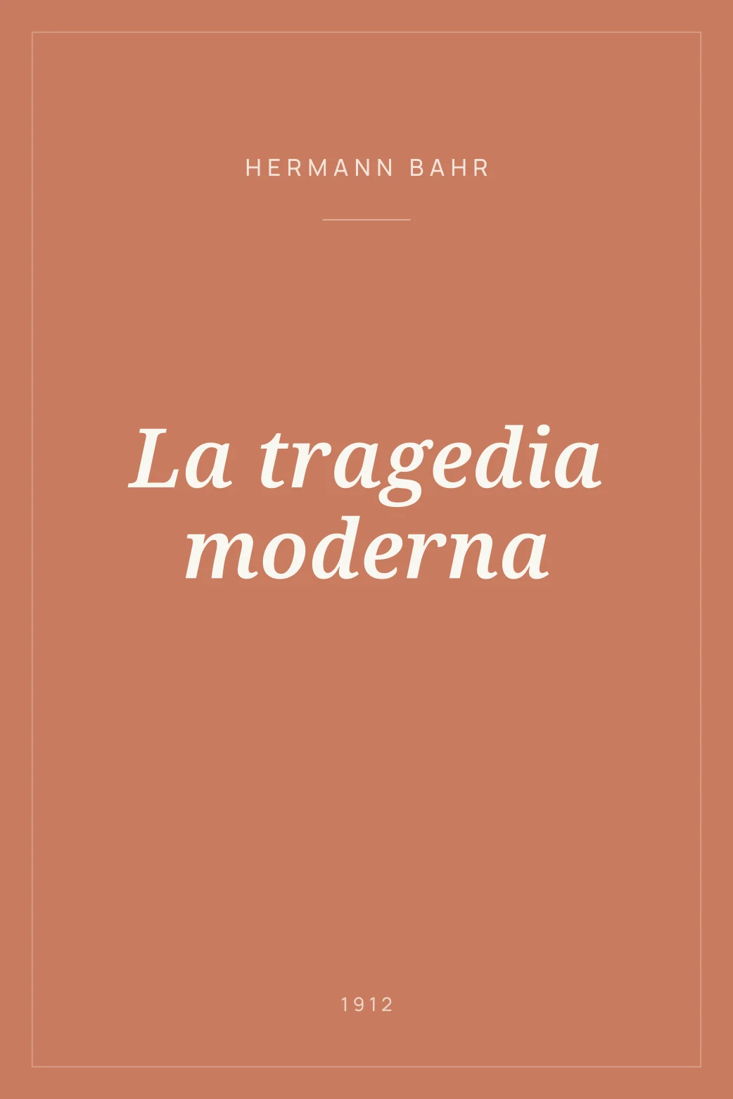 Portada de La tragedia moderna