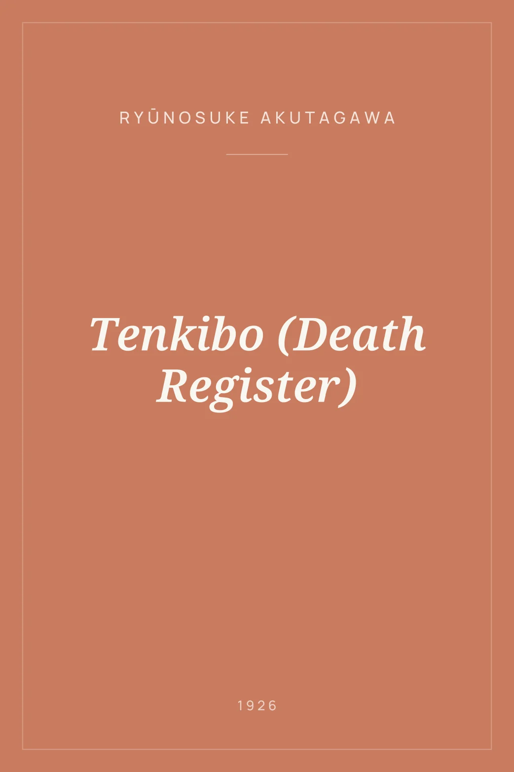 Portada de Tenkibo (Death Register)