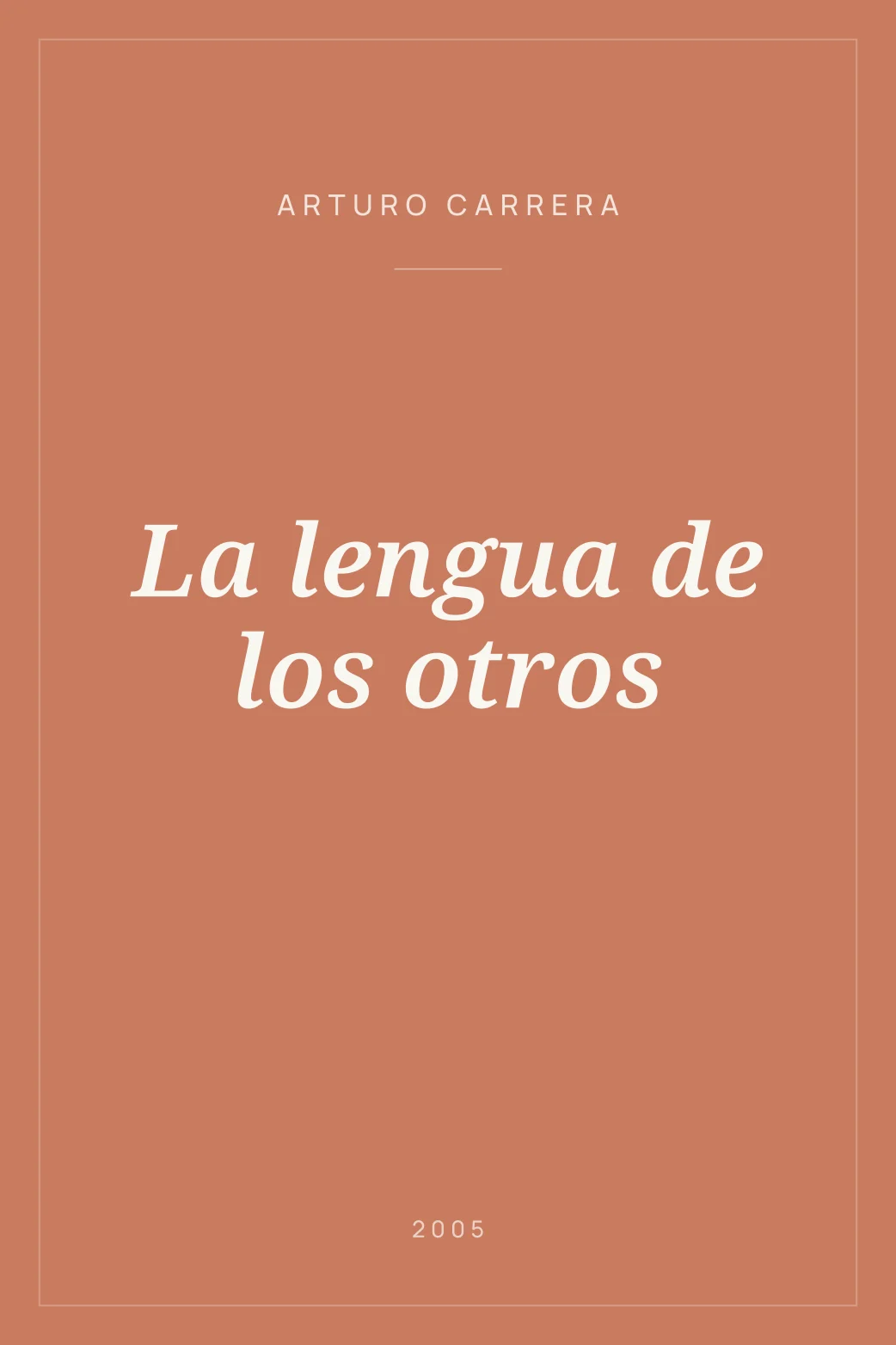 Portada de La lengua de los otros