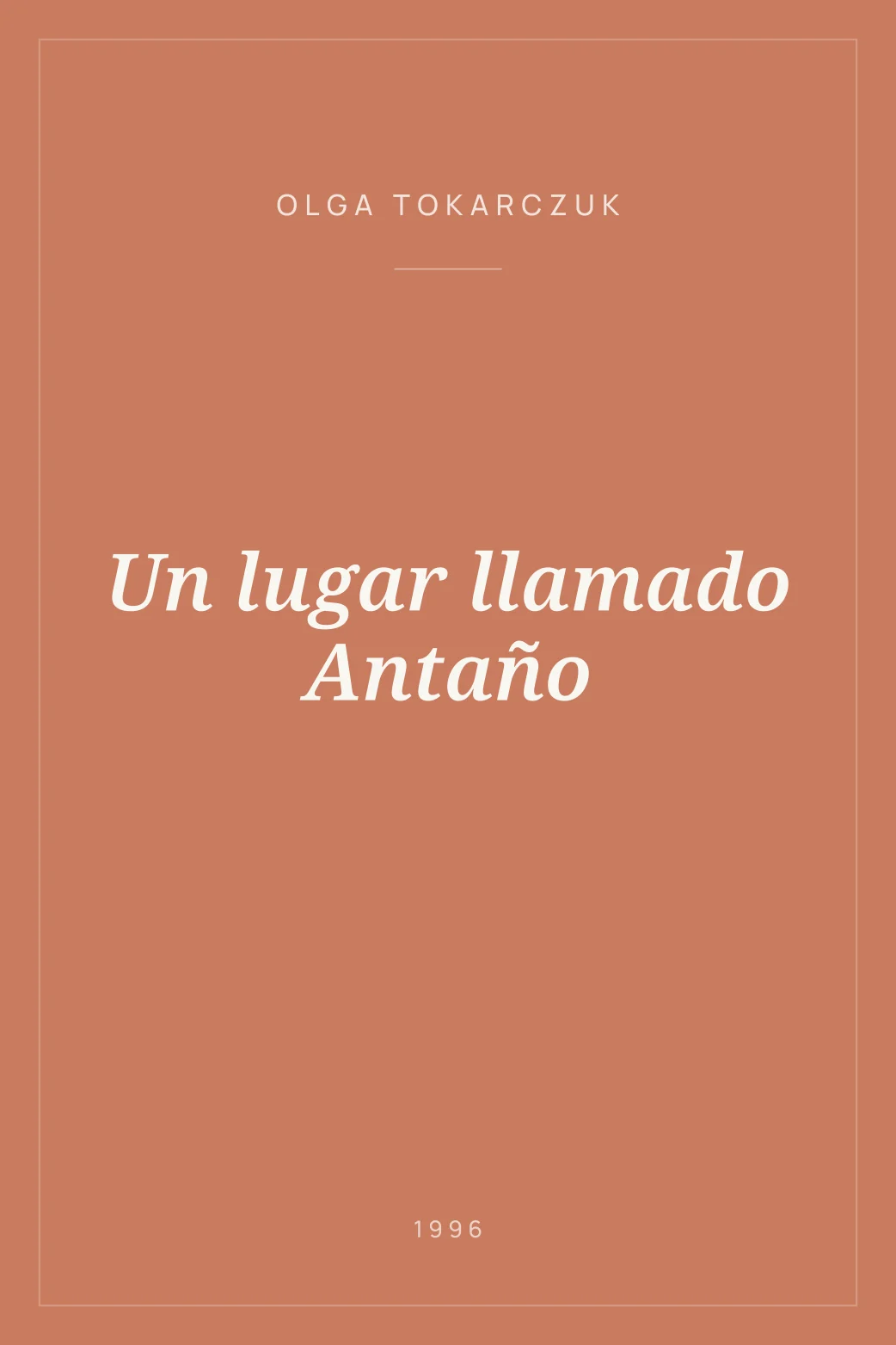 Portada de Un lugar llamado Antaño