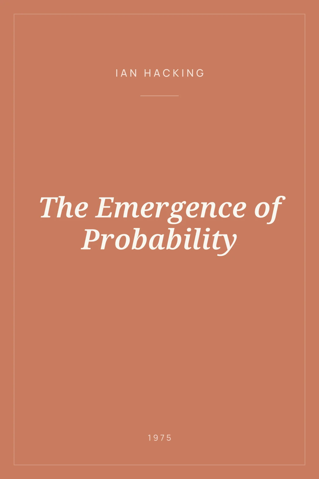 Portada de The Emergence of Probability