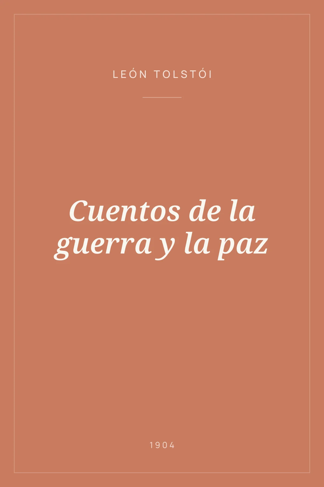 Portada de Cuentos de la guerra y la paz