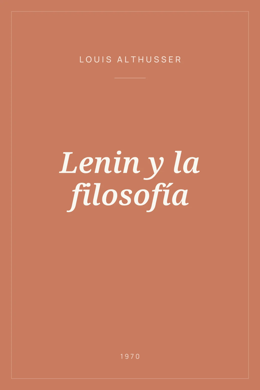 Portada de Lenin y la filosofía