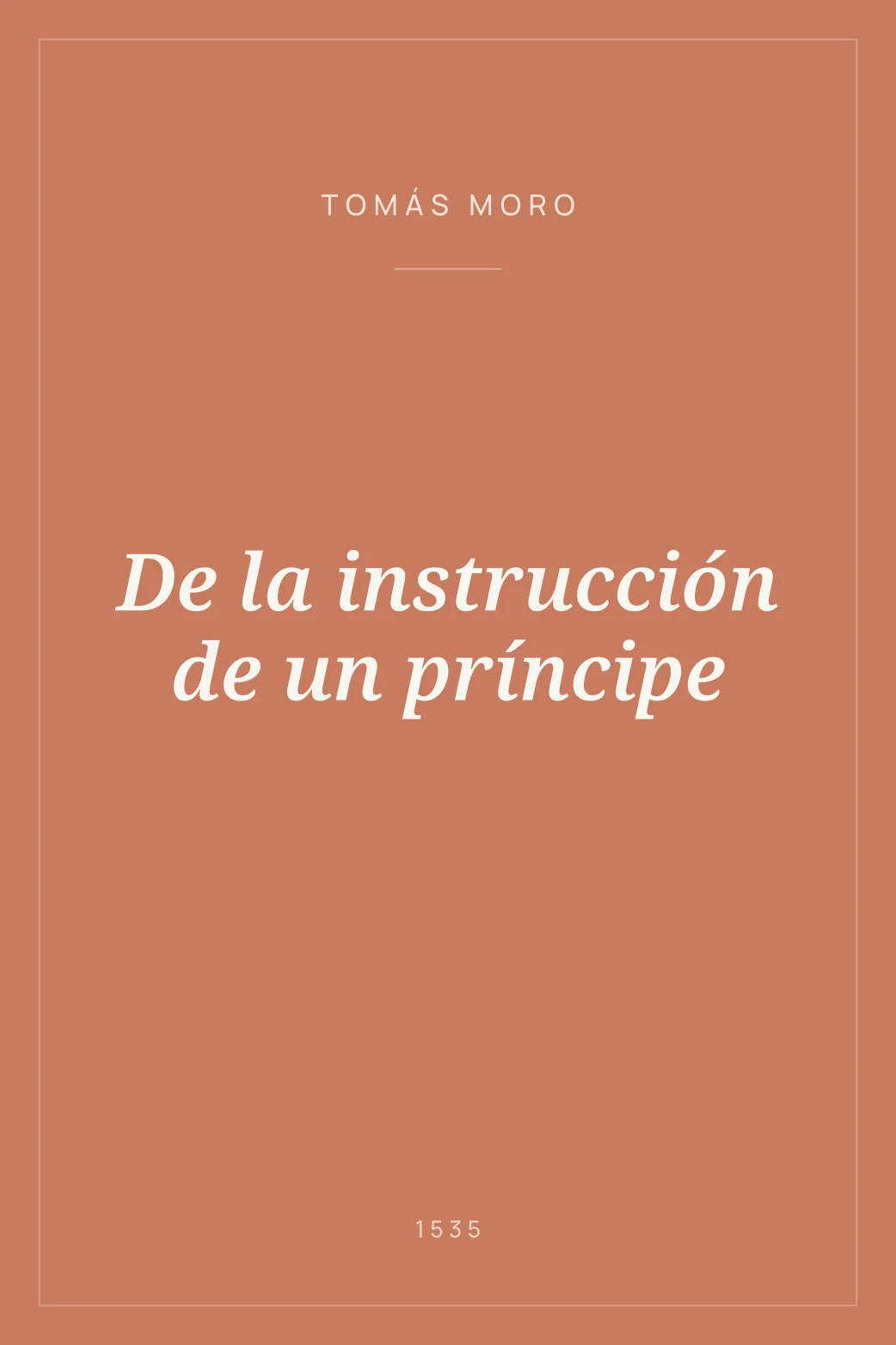 Portada de De la instrucción de un príncipe