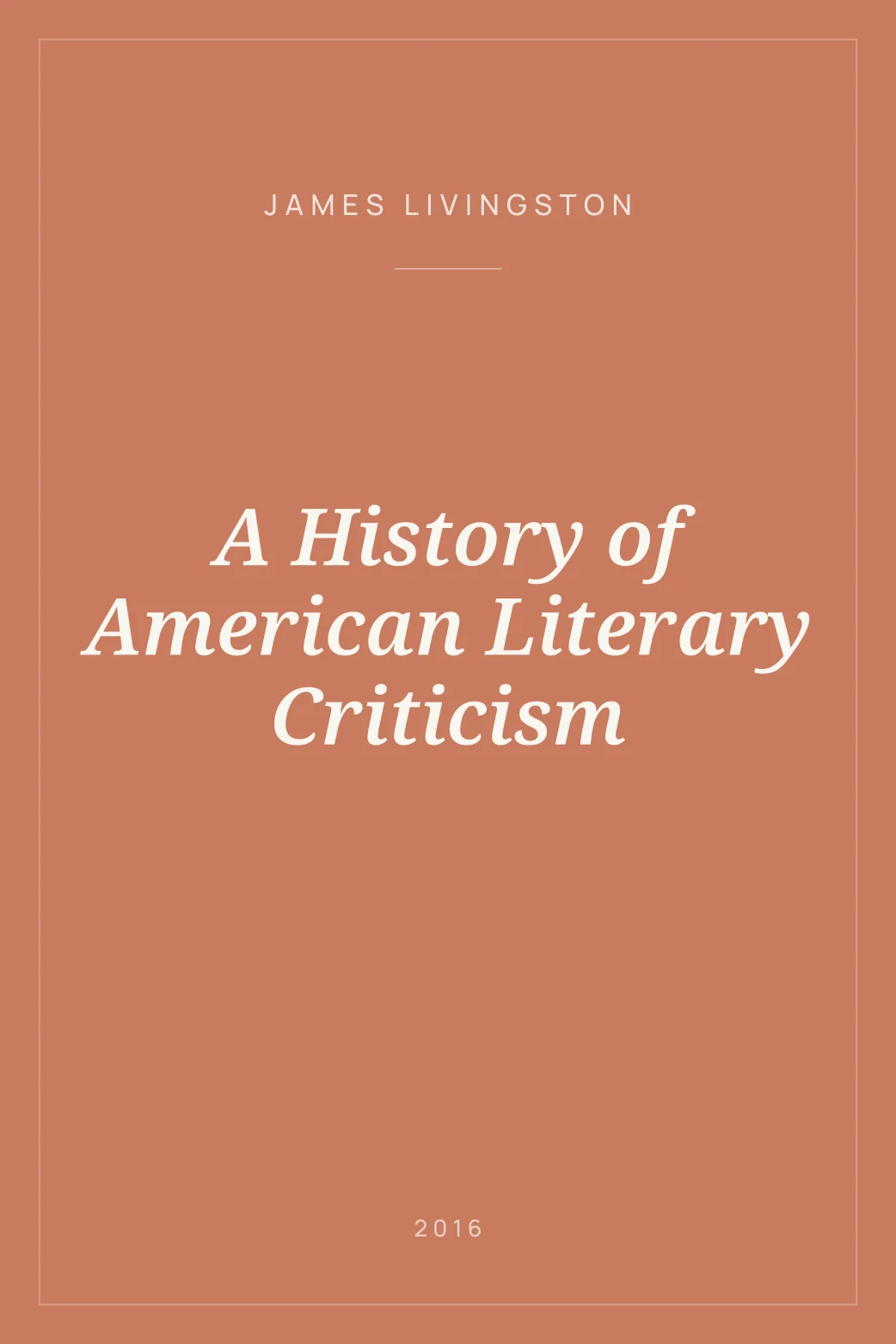 Portada de A History of American Literary Criticism