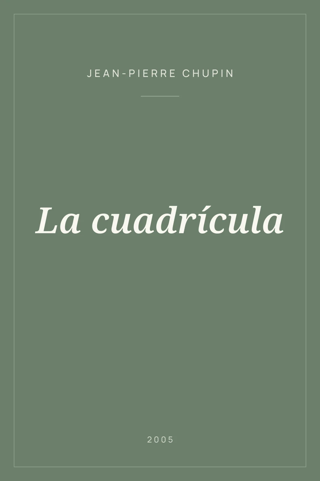 Portada de La cuadrícula
