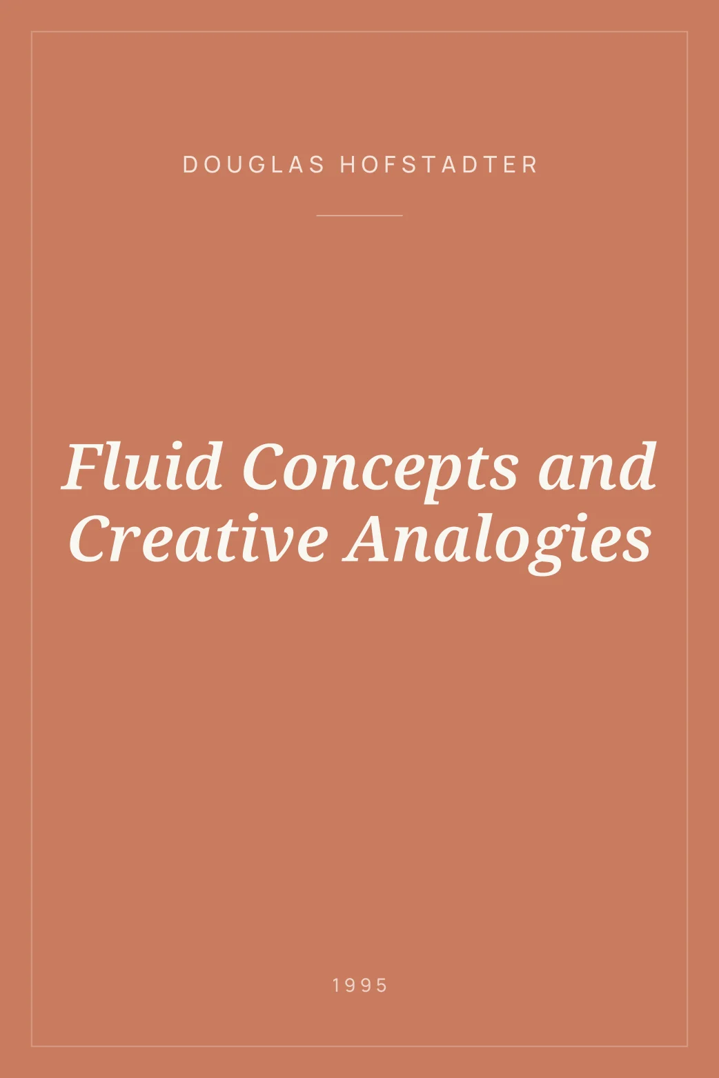 Portada de Fluid Concepts and Creative Analogies