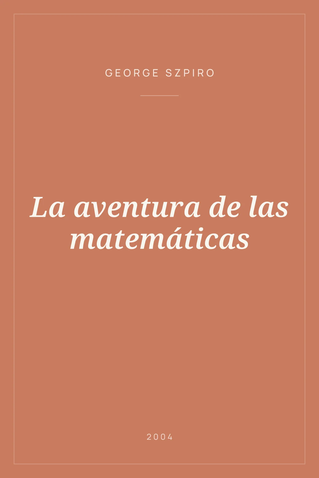 Portada de La aventura de las matemáticas