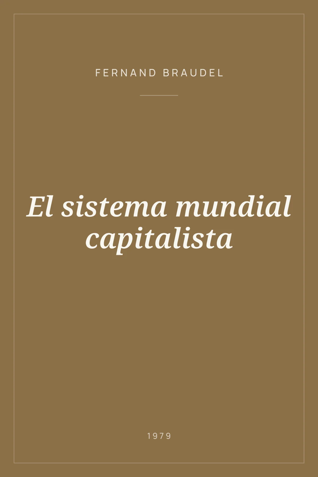 Portada de El sistema mundial capitalista