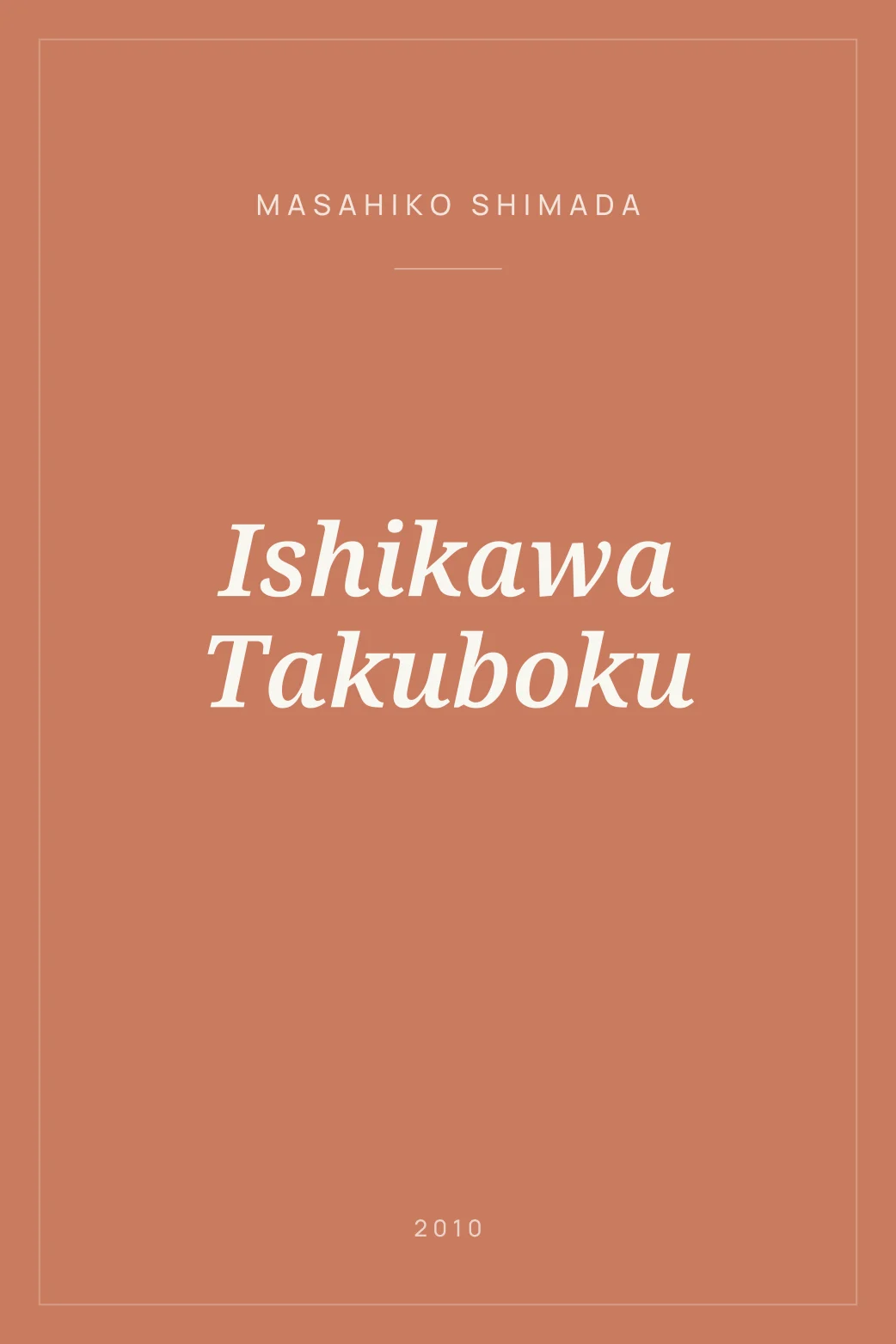 Portada de Ishikawa Takuboku