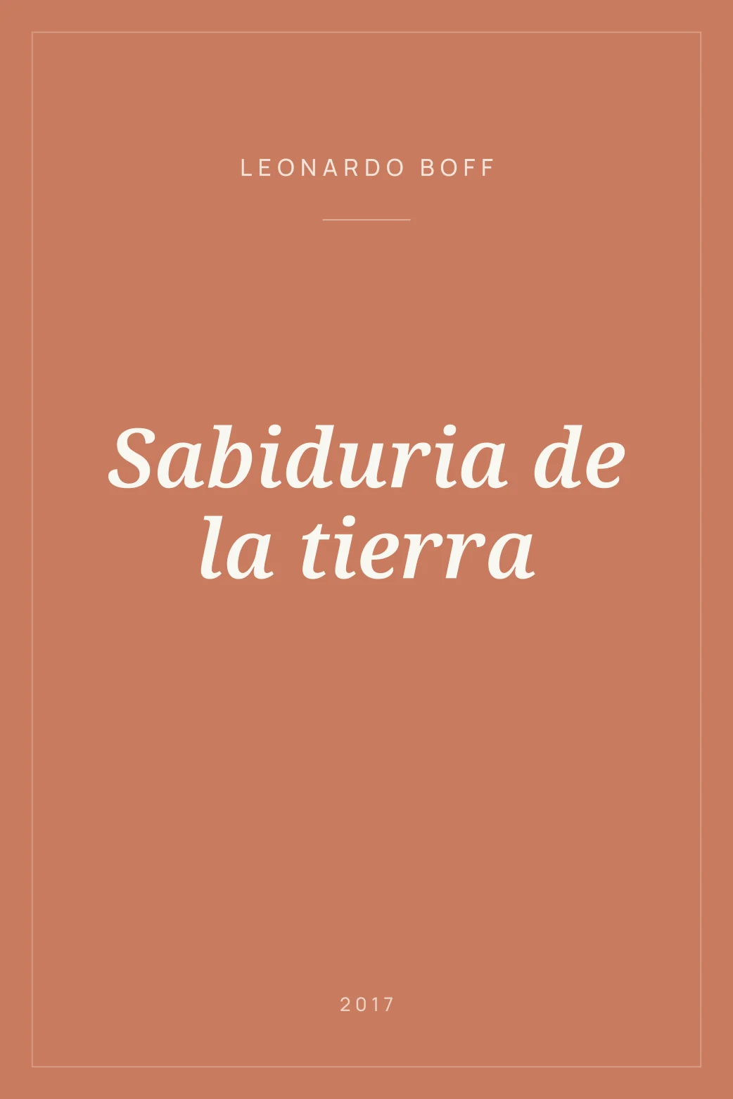 Portada de Sabiduria de la tierra