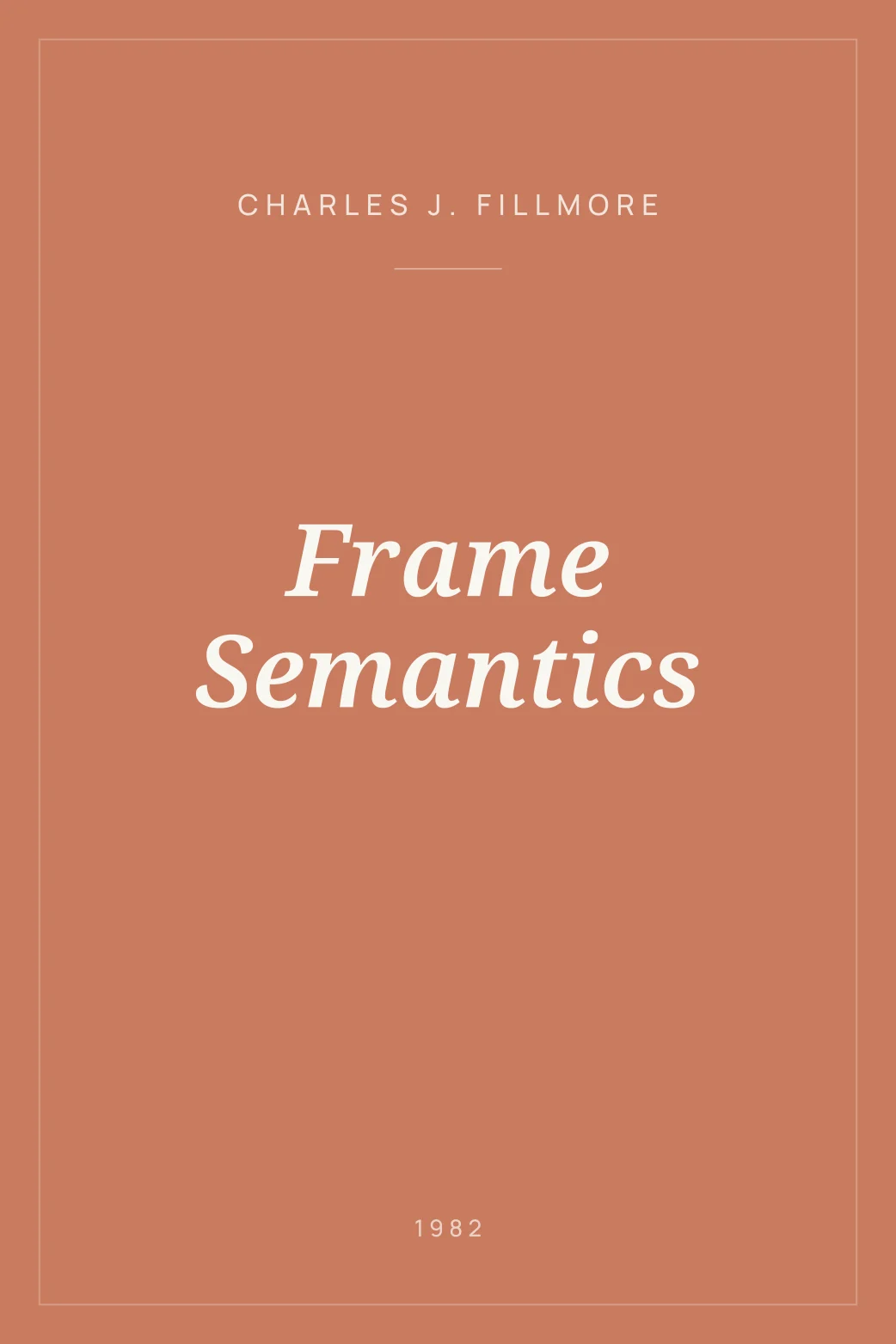 Portada de Frame Semantics